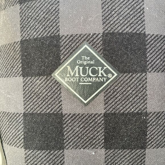The Original Muck Boot Company Womens Tall Chore Boots Black/Grey Checkered Sz 6 - Picture 6 of 11